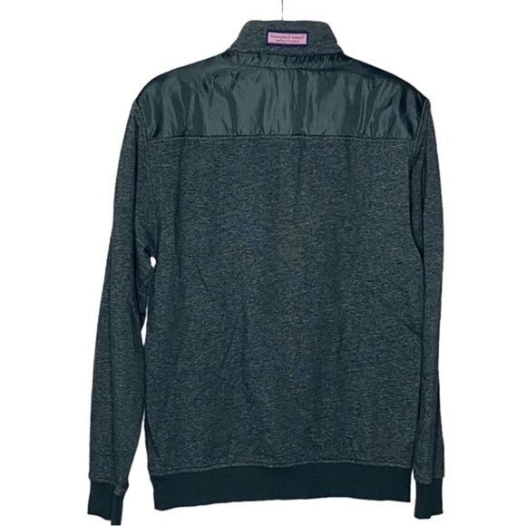 Vineyard Vines Men’s Sz Small Green Orange Performance Heather Shep Sweatshirt - Picture 4 of 5
